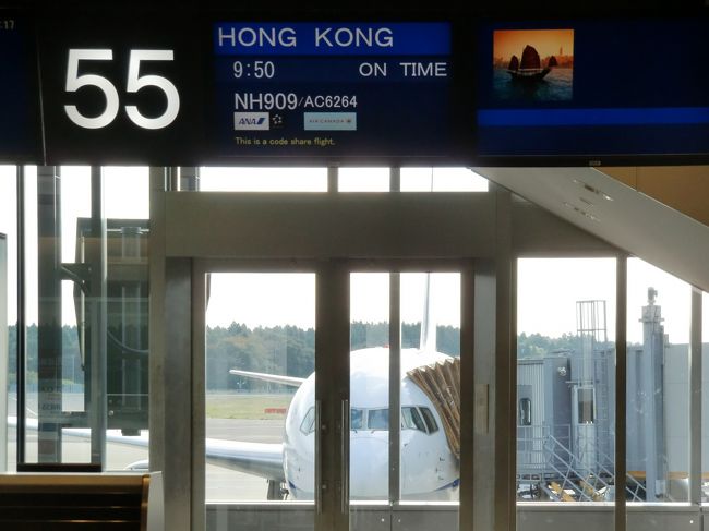 2010/11/3 Wed.<br />NH909で成田から香港へ向かいます。