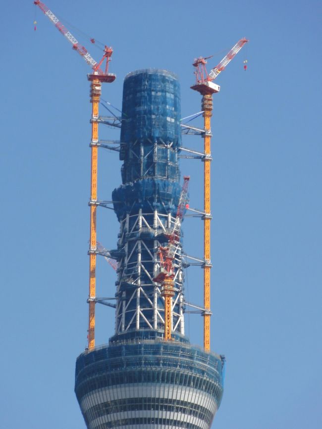 スカイツリー 497m 第二展望台建設中』浅草(東京)の旅行記