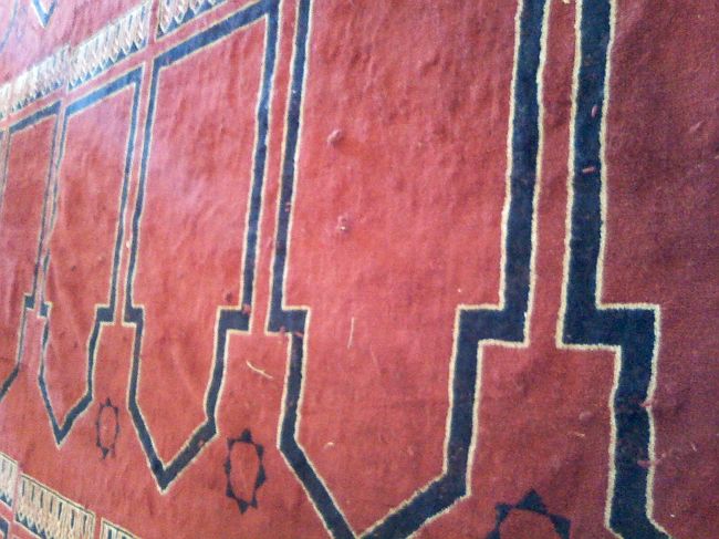 じゅうたん。<br />靴下にいっぱい屑がついた〜（笑）