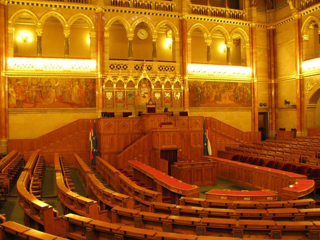 　議場です。<br />日本の国会とは、全然違います。