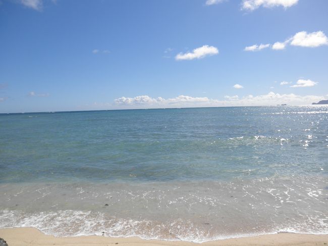 クアロア牧場の目の前にある海を見に行ってみました。<br />泳いでる人は見ませんでしたがつりをしている人がいました。<br /><br /><br />キレ〜だなぁ。。