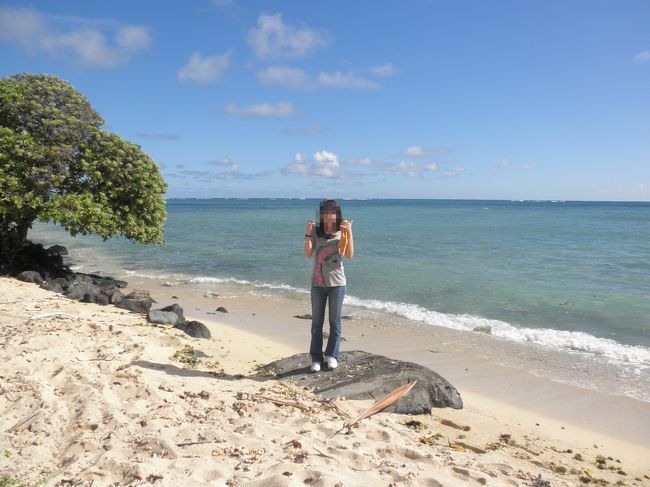 あまり砂浜の部分はなかったです。<br /><br />ちがう場所に行けば砂浜があるのかな…<br /><br />しかしいい天気なので、頭皮がジリジリ…（笑）<br />