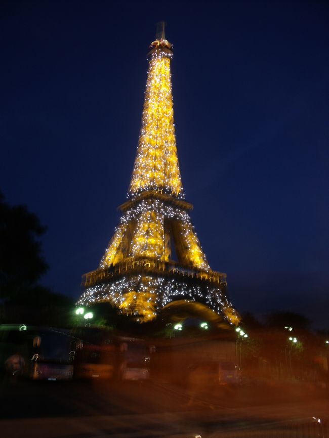 ぼけぼけですが、エッフェル塔のイルミネーション