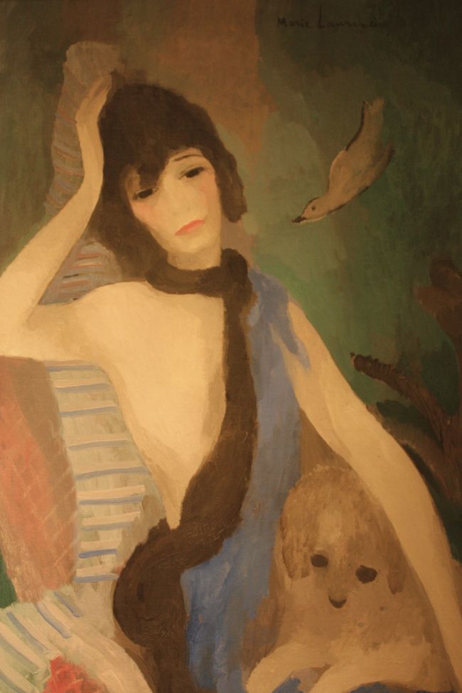 　<br /><br /><br /><br /><br /><br /><br /><br /><br /><br /><br /><br />　マリーローランサン「マドモワゼル・シャネルの肖像」<br /><br /><br />あのココ・シャネルの肖像画です。<br /><br />アンニュイというか、寂しげな雰囲気で、<br /><br />独立した強い女性のイメージとは異なります。