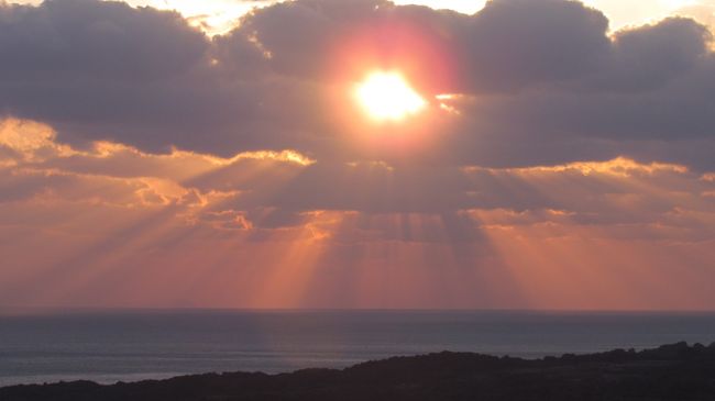 ホテルからの夕陽