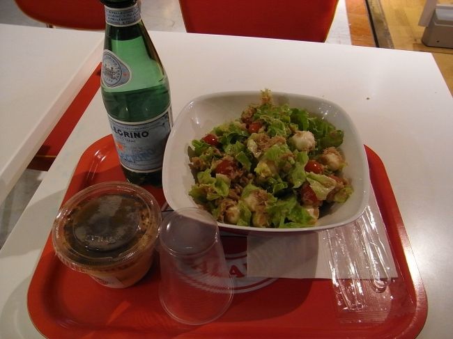 サラダと飲み物、デザートで10ﾕｰﾛくらいでした。<br />パリは物価が高いですね。