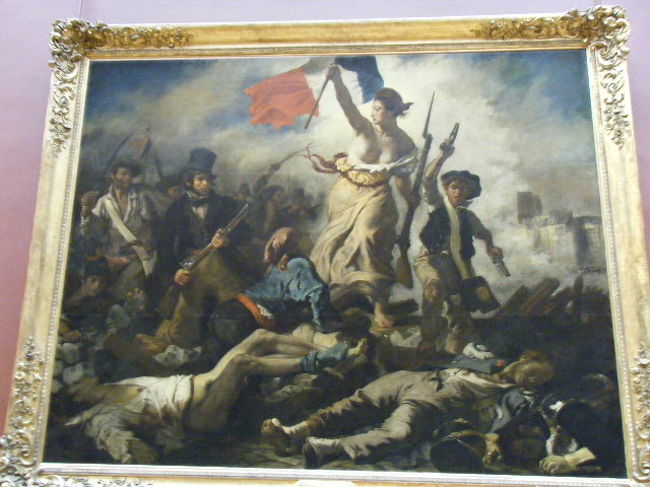 民衆を率いる自由の女神。ドラクロワですね。