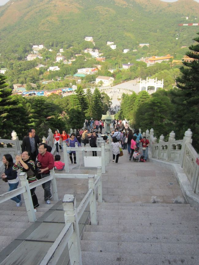 この階段がかなりキツい。<br />