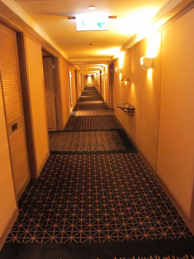 部屋の前の廊下。<br />