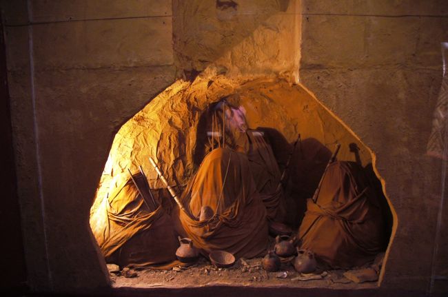 こちらはミイラの復元模型です。<br />