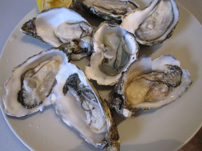 フランス人のご主人は、カキが苦手。１ダースを二人でペロリと頂きました。