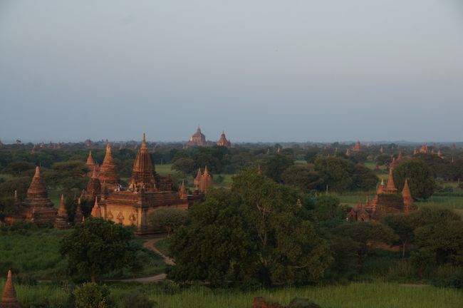 向こうの方でも、塔に上ってる人いるなぁ。夕陽見物かしら？