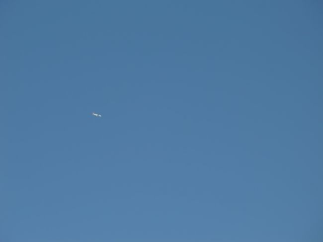 おまけ・・<br /><br />雲一つない空に向かって写真を一枚・・<br /><br />飛行機ーーーーー<br /><br />遠くへ旅がした〜い・・！！