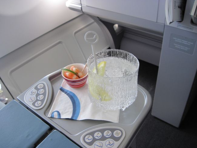 まず、食前酒、だが、以前調子にのってワインをがぱがぱ飲んで大変な思い（頭痛）をしたので、まずはトニックウォーター。<br /><br />つまみがうまい。