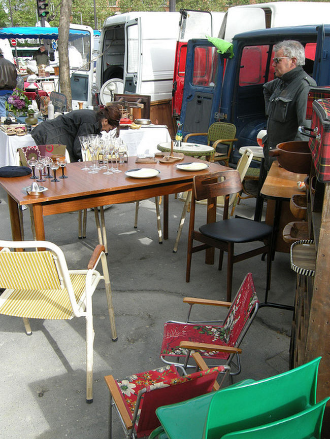 ５日目は土曜日なのでヴァンヴの蚤の市へ。