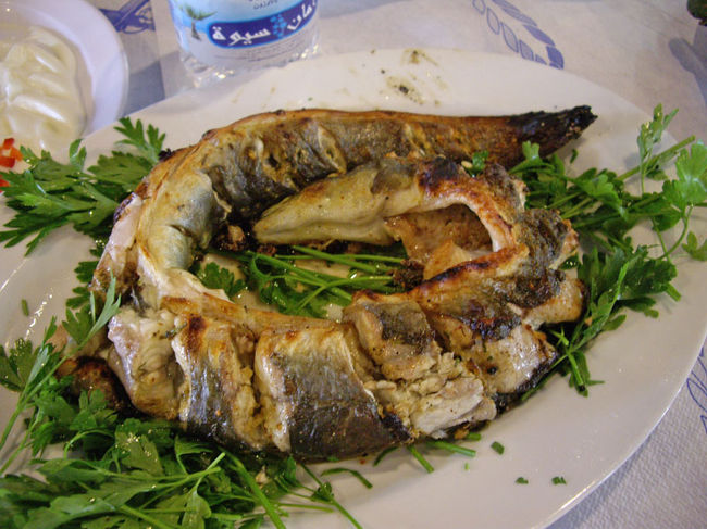 本日のメイン（？）<br /><br />鰻です。<br /><br /><br />イタリアンパセリの上に、丸まって登場。