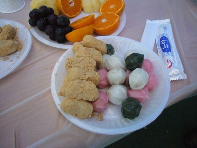 　試合の合間に出てきたお団子。美味しいです。