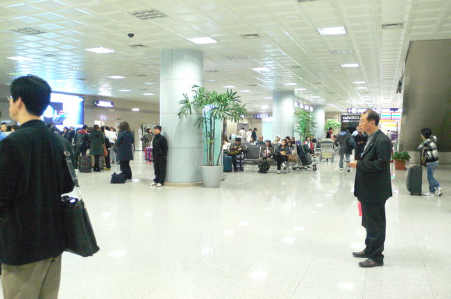 日本から着いた弾丸ツアー客が集合してます。