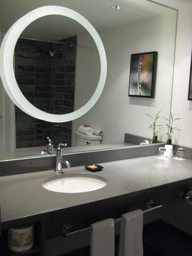 シンクは１つ。タオルの数は十分ありました。<br />ドライヤーは固定式ではなかったです。<br /><br />アメニティはＰｏｒｔｉｃｏのもの。<br />石けん、シャンプー、コンディショナー、<br />ボディローションとこちらもシンプル。<br /><br />シャワーが固定式なのが残念。<br />バスタブは広いですが浅めです。