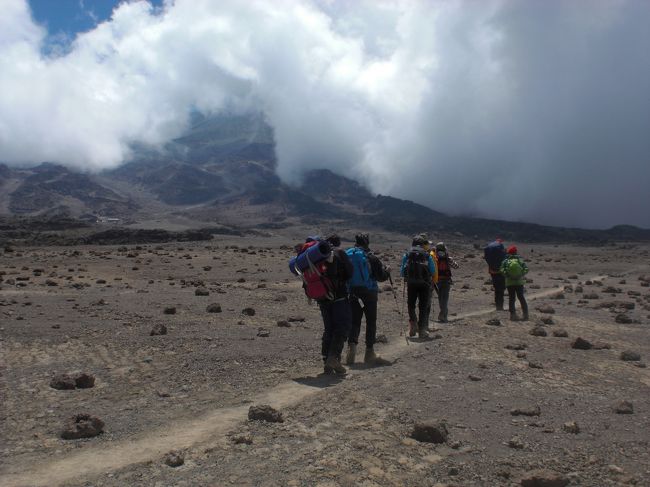４７０３ｍのキボハットの道は植物も姿なし