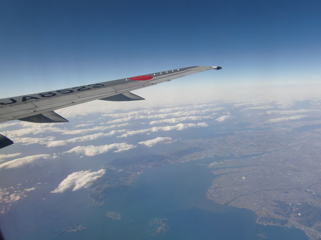 知多半島や中部国際空港、遠くには名古屋の街が見えてきました。