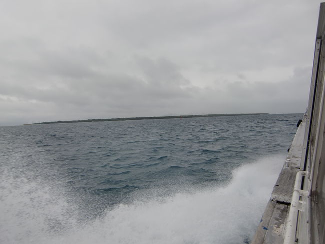 竹富島が見えてきました、石垣まではあと少しです。