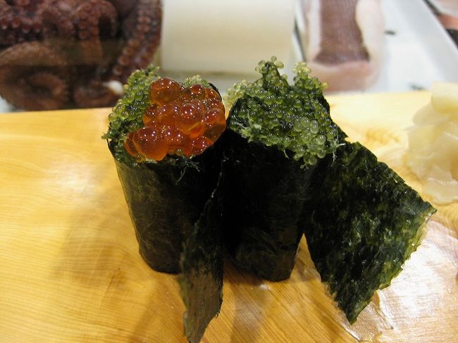 海ぶどうといくらは、ダブルぷちぷちでおいしかったです。