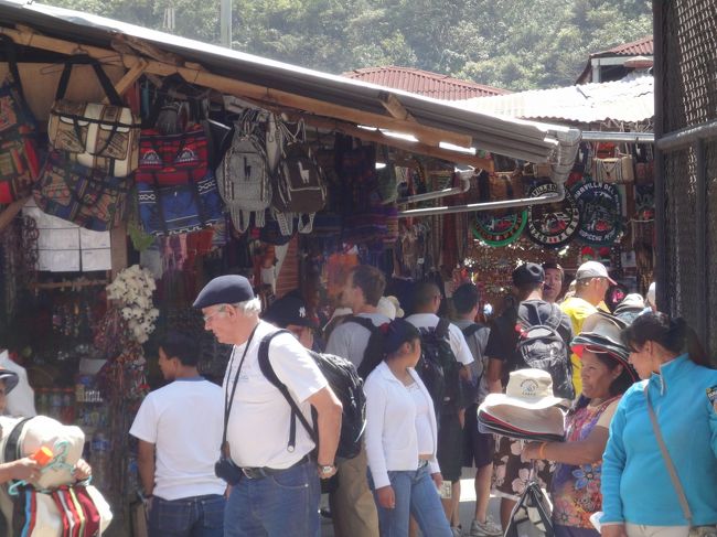 マチュピチュに着くと、駅のすぐそばは土産物屋が沢山。<br />ここは値切ってもそこまでまけてくれなかった。<br /><br />宿に着いてちょっと休憩。<br />もう夕方近くなっていたが、マチュピチュに登る。<br />マチュピチュに着いて標高が下がったら嘘のように高山病が消えた。