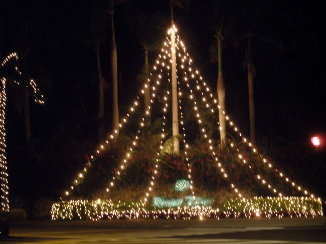 ホテルのイルミネーション。<br />最後の夜なんで、写真に撮ってみました。