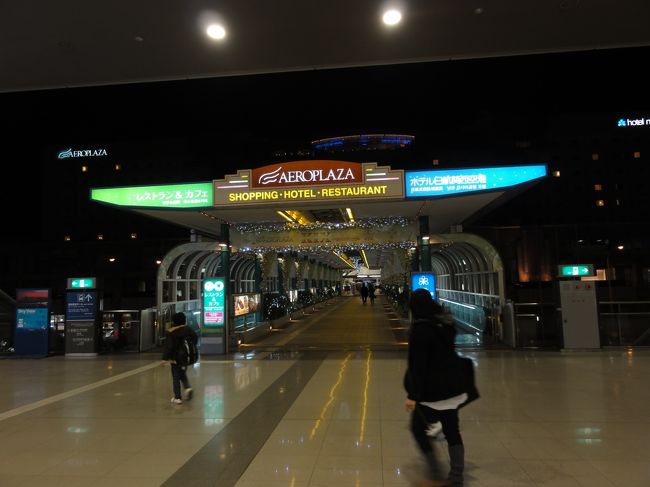 PM8:43関西空港着<br /><br />ココまで来れば安心です。<br />クリスマスイルミネーションに彩られたKIX。