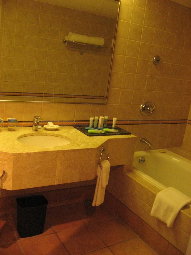 バスルーム1179の部屋。<br /><br />きれいでした。ドライヤーもあります。<br /><br />1177のバスタブは塗装に大きくはげた所が・・・使用に差し支えはないですが。このバスタブ、お鍋のふたのような形のプラスチックで栓をするタイプらしく、その栓がひとつしか見当たりませんでした。<br /><br />バスタブはどちらかひとつの部屋だけ使えってことだったのかな？<br />結局シャワーばかり使ってたからいいんだけど。