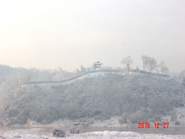 ホテルから市内方面一方通行の橋より錦江や公山城方面