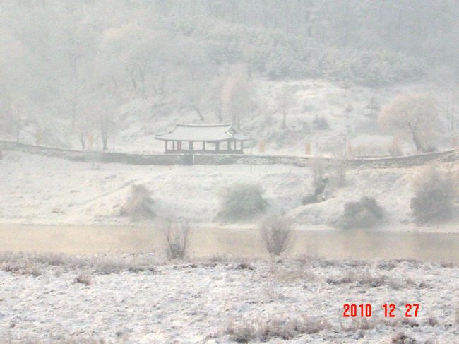 ホテルから市内方面一方通行の橋より錦江や公山城方面