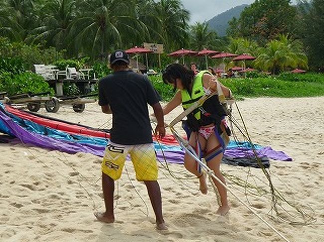 続いてパラセイリングこれは55リンギだったっけ