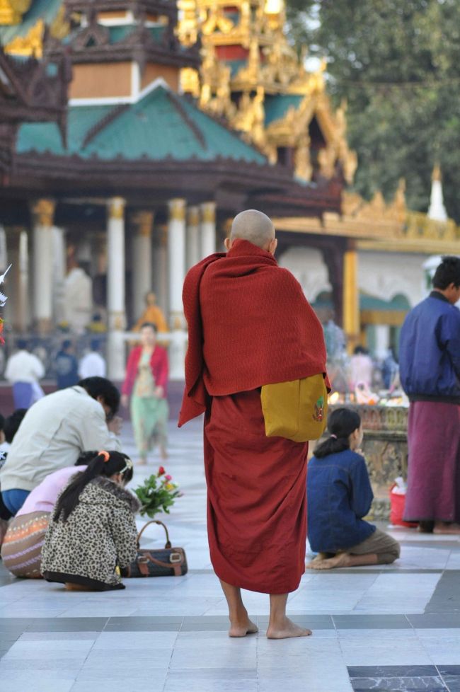 早朝から僧侶だけでなく、多くの人々がつめかけます。