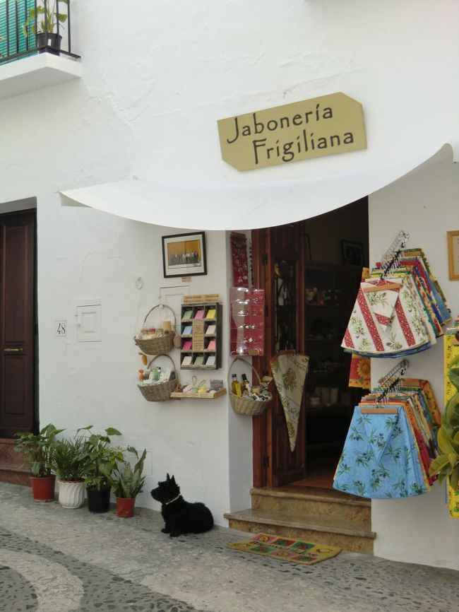 お土産におススメ!!<br />壁飾りの店のちょっと先にあるお店。<br /><br />ワンちゃんが守る入り口に石鹸が置いてあり、<br />中にはリップバームやハンドクリームなどがあります。<br /><br />例のへたくそなスペイン語で「クエンタ クエスト･･」と話かけたら<br />珍しく英語が返って来ました。<br />ここのご主人は、フランス生まれカナダ育ちなので<br />英語の方が得意なんだそうです。(カナダ育ちな割に寒がり屋)<br /><br />私はアボガドのリップバームをお土産に沢山購入しました。<br />この村で穫れた特産品のアボガドを使っているそうです。<br />1.3か1.5ユーロ位だったと思います。<br /><br />他にも村特産のお手ごろな値段のケア用品が揃っています。<br />また、彼の妹さんが、綺麗な石にアンニュイな絵を描いた<br />ペーパーウェイトなんかも置いています。<br />「ハヤオ・ミヤザキ スタイルだろ？」という意見には<br />賛同致しかねますが、とってもカワイイので<br />1個お土産に買いました。<br /><br />意外とこの手の手作りのお土産を見なかったので斬新でした。<br /><br />彼は1月に10歳以来初めてのフランス旅行に行くそうなので<br />1月中はお休みかもしれません。