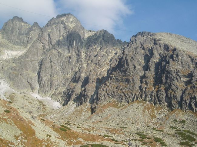 スカルナテー・プレソからさらに小さなケーブルカーで標高2633mのロムニツキー・シュティート峰に行ってパノラマを眺めようとしましたが、残念ながらオフシーズンのせいなのかケーブルカーが運行されていませんでした。ケーブルカーと平行してリフトが運行されていたので、リフトで上に登りました。