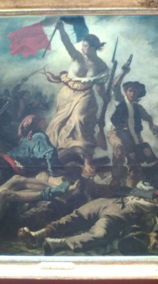 有名な絵ですよね〜<br />ルーブルではこの絵も特別扱いではないという…。<br />けっこうラフな展示のしかたをしている感が^^<br />