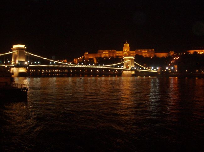 くさり橋のライトアップは美しいです！