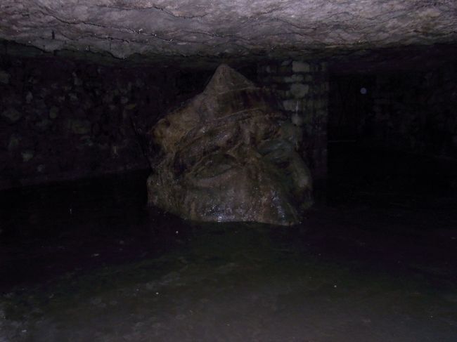 巨大な顔が埋まってた。<br />実際見ると、かなりコワイ。