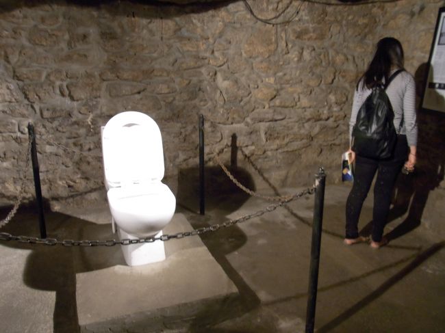 さらに奥は現代アートが。<br />便器が光輝いておりました。