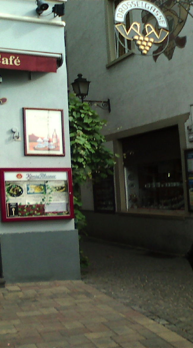 リューデスハイムのつぐみ横丁入り口。<br />ツアーだったので、自由行動の後はこのぶどうの看板目指して帰ってきてください！と添乗員さんが言ったので、迷子防止のためパチリ^^;