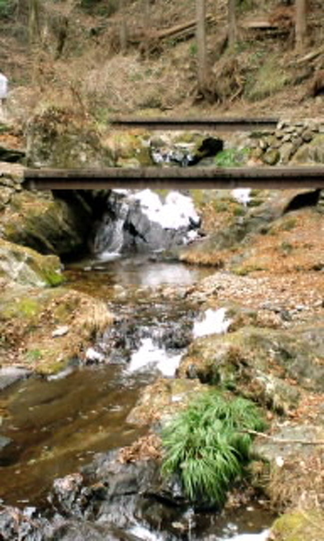 払沢の滝<br /><br />ところどころ凍ってます。