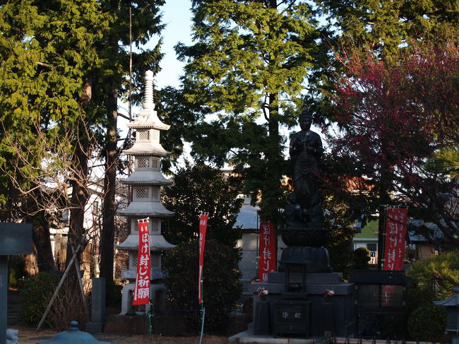 五重石塔とぼけ封じ観世音菩薩。