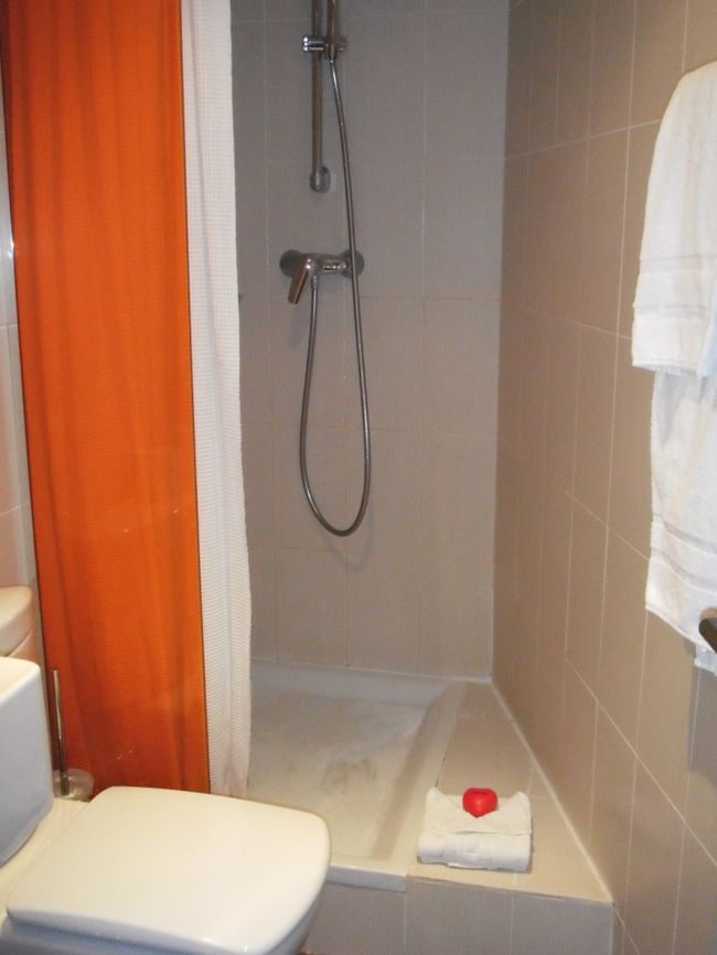 これがシャワールーム☆<br />オレンジのアクリル板が効いている凄くシンプルなんだけど使い勝手も良い感じです。