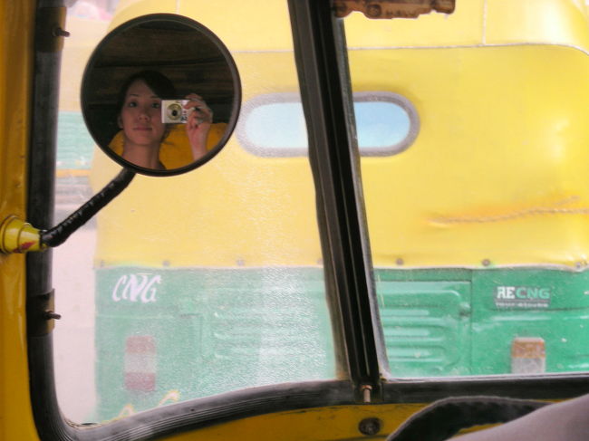 帰りもリキシャーで。