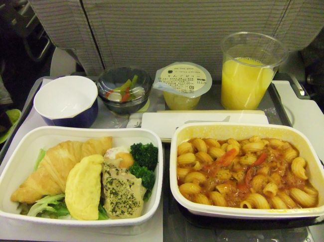 JALの機内食。<br />すごく美味しかったです。<br />機内で映画を三本も観てしまいました。