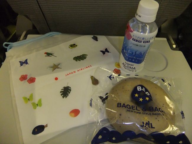 機内の朝食。<br />