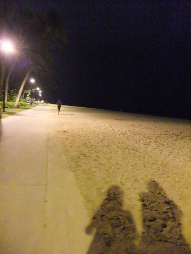 浜辺を女二人で語りながら歩きました。