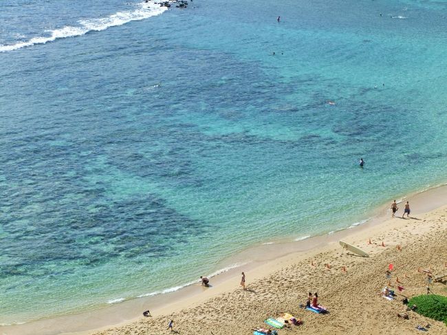 海の色の綺麗さに感動。